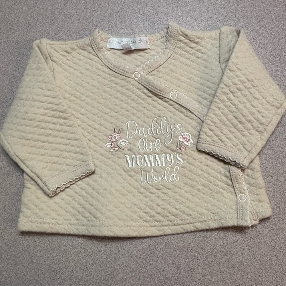 Catherine Malandrino Baby Cream Quilted Sweater